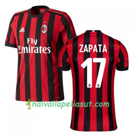 Jalkapallo Pelipaidat AC Milan ZAPATA 17 Kotipaita 2017-2018 Lyhythihainen