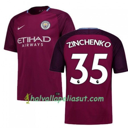Jalkapallo Pelipaidat Manchester City ZINCHENKO 35 Vieraspaita 2017-2018 Lyhythihainen