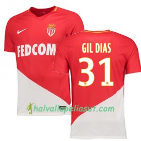 Jalkapallo Pelipaidat AS Monaco GIL DIAS 31 Kotipaita 2017-2018 Lyhythihainen