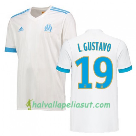 Jalkapallo Pelipaidat Olympique de Marseille LUIZ GUSTAVO 19 Kotipaita 2017-2018 Lyhythihainen