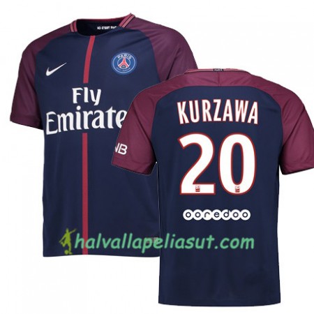Jalkapallo Pelipaidat Paris SG LAYVIN KURZAWA 20 Kotipaita 2017-2018 Lyhythihainen