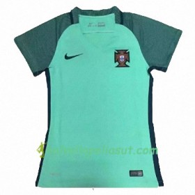 Jalkapallo Pelipaidat Portugali Naisten Vieraspaita Euro 2016