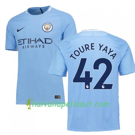 Jalkapallo Pelipaidat Manchester City TOURE YAYA 42 Kotipaita 2017-2018 Lyhythihainen