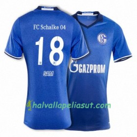 Jalkapallo Pelipaidat FC Schalke 04 SAM 18 Kotipaita 2017-2018 Lyhythihainen