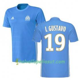 Jalkapallo Pelipaidat Olympique de Marseille LUIZ GUSTAVO 19  Vieraspaita 2017-2018 Lyhythihainen
