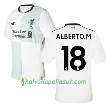 Jalkapallo Pelipaidat Liverpool ALBERTO M 18 Vieraspaita 2017-2018 Lyhythihainen