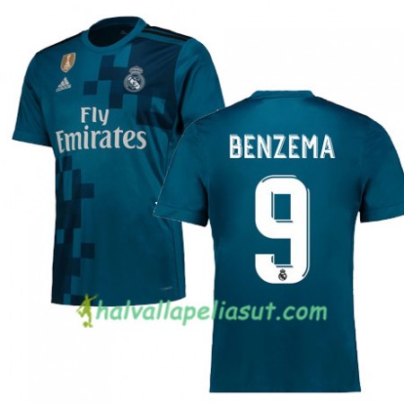Jalkapallo Pelipaidat Real Madrid BENZEMA 9 3 Paita 2017-2018 Lyhythihainen