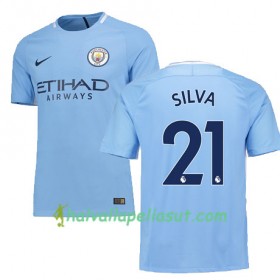 Jalkapallo Pelipaidat Manchester City SILVA 21 Kotipaita 2017-2018 Lyhythihainen