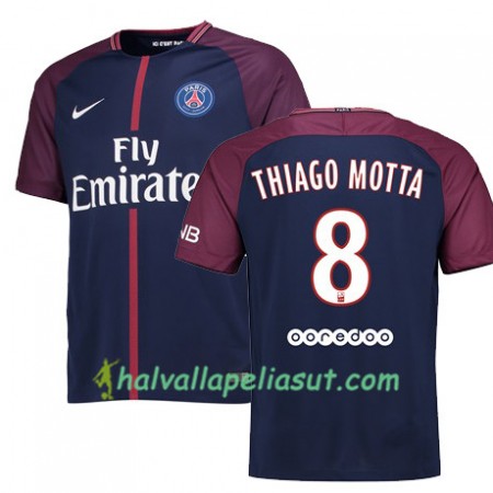 Jalkapallo Pelipaidat Paris SG THIAGO MOTTA 8 Kotipaita 2017-2018 Lyhythihainen