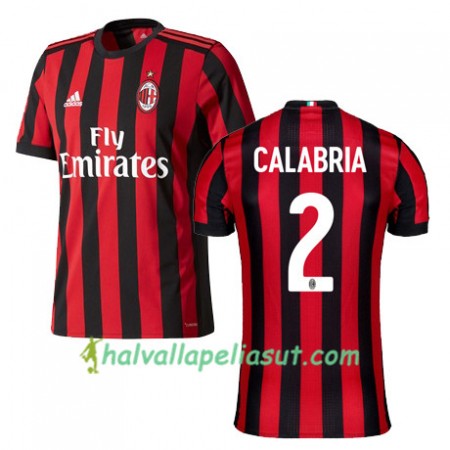 Jalkapallo Pelipaidat AC Milan CALABRIA 2 Kotipaita 2017-2018 Lyhythihainen