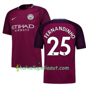 Jalkapallo Pelipaidat Manchester City FERNANDINHO 25 Vieraspaita 2017-2018 Lyhythihainen