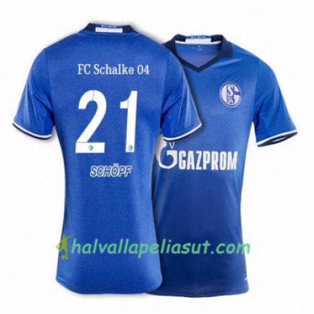 Jalkapallo Pelipaidat FC Schalke 04 SCHOPF 21 Kotipaita 2017-2018 Lyhythihainen