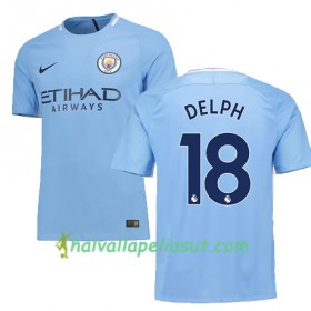 Jalkapallo Pelipaidat Manchester City DELPH 18 Kotipaita 2017-2018 Lyhythihainen