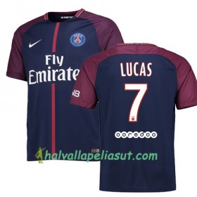 Jalkapallo Pelipaidat Paris SG LUCAS MOURA 7 Kotipaita 2017-2018 Lyhythihainen