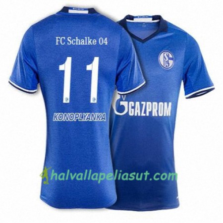 Jalkapallo Pelipaidat FC Schalke 04 KONOPLYANKA 11 Kotipaita 2017-2018 Lyhythihainen