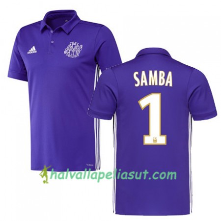 Jalkapallo Pelipaidat Olympique de Marseille BRICE SAMBA 1 3 Paita 2017-2018 Lyhythihainen