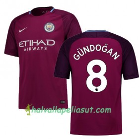 Jalkapallo Pelipaidat Manchester City GUNDOGAN 8 Vieraspaita 2017-2018 Lyhythihainen