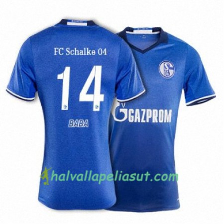 Jalkapallo Pelipaidat FC Schalke 04 BABA 14 Kotipaita 2017-2018 Lyhythihainen