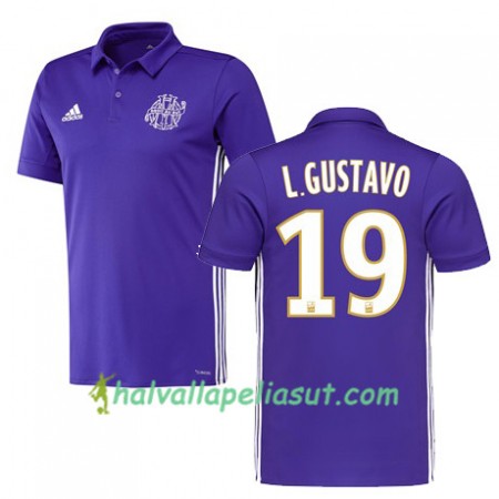 Jalkapallo Pelipaidat Olympique de Marseille LUIZ GUSTAVO 19 3 Paita 2017-2018 Lyhythihainen