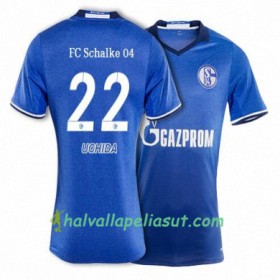 Jalkapallo Pelipaidat FC Schalke 04 UCHIDA 22 Kotipaita 2017-2018 Lyhythihainen