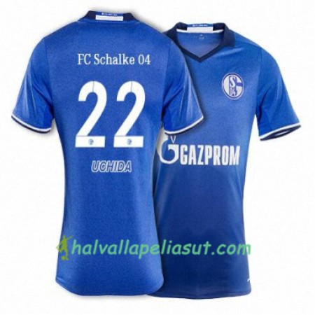Jalkapallo Pelipaidat FC Schalke 04 UCHIDA 22 Kotipaita 2017-2018 Lyhythihainen