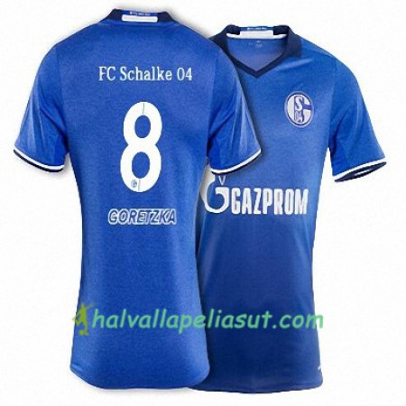 Jalkapallo Pelipaidat FC Schalke 04 GORETZKA 8 Kotipaita 2017-2018 Lyhythihainen