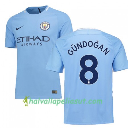 Jalkapallo Pelipaidat Manchester City GUNDOGAN 8 Kotipaita 2017-2018 Lyhythihainen