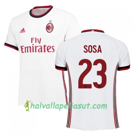 Jalkapallo Pelipaidat AC Milan SOSA 23 Vieraspaita 2017-2018 Lyhythihainen