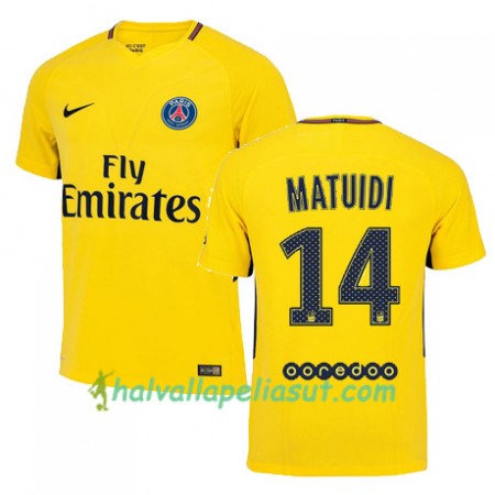 Jalkapallo Pelipaidat Paris SG BLAISE MATUIDI 14 Vieraspaita 2017-2018 Lyhythihainen