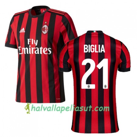 Jalkapallo Pelipaidat AC Milan BIGLIA 21 Kotipaita 2017-2018 Lyhythihainen