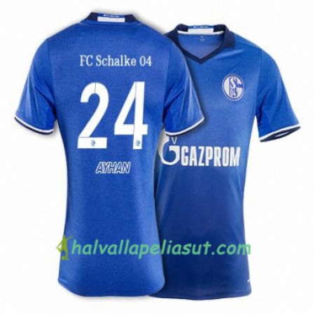 Jalkapallo Pelipaidat FC Schalke 04 AYHAN 24 Kotipaita 2017-2018 Lyhythihainen