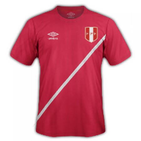Jalkapallo Pelipaidat Peru Vieraspaita 2016/17 Lyhythihainen