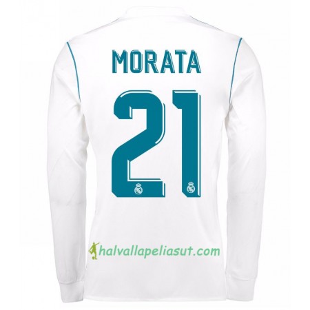 Jalkapallo Pelipaidat Real Madrid Alvaro Morata 21 Kotipaita 2017-2018 Pitkähihainen