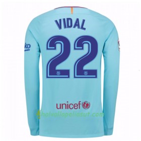 Jalkapallo Pelipaidat FC Barcelona Aleix Vidal 22 Vieraspaita 2017-2018 Pitkähihainen