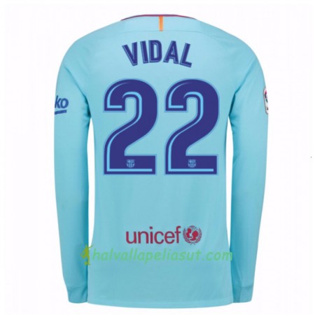 Jalkapallo Pelipaidat FC Barcelona Aleix Vidal 22 Vieraspaita 2017-2018 Pitkähihainen