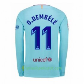 Jalkapallo Pelipaidat FC Barcelona Ousmane Dembele 11 Vieraspaita 2017-2018 Pitkähihainen