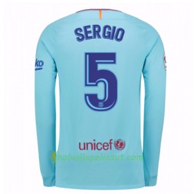 Jalkapallo Pelipaidat FC Barcelona Sergio Busquets 5 Vieraspaita 2017-2018 Pitkähihainen