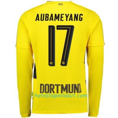 Jalkapallo Pelipaidat Borussia Dortmund Aubameyang 17 Kotipaita 2017-2018 Pitkähihainen
