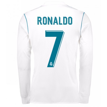 Jalkapallo Pelipaidat Real Madrid Cristiano Ronaldo 7 Kotipaita 2017-2018 Pitkähihainen
