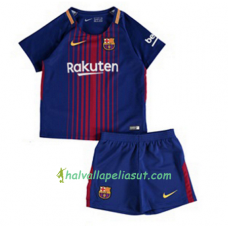 Jalkapallo Pelipaidat FC Barcelona Lasten Kotipaita 2017-2018 Lyhythihainen