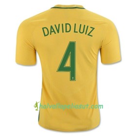 Jalkapallo Pelipaidat Brasilia DAVID LUIZ Kotipaita 2016/17 Lyhythihainen