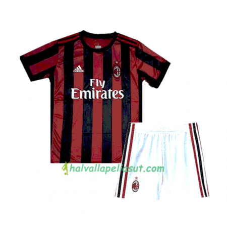 Jalkapallo Pelipaidat AC Milan Lasten Kotipaita 2017-2018 Lyhythihainen