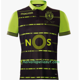 Jalkapallo Pelipaidat Sporting Vieraspaita 2017-2018 Lyhythihainen