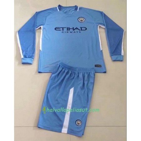 Jalkapallo Pelipaidat Manchester City Kotipaita 2017-2018 Pitkähihainen