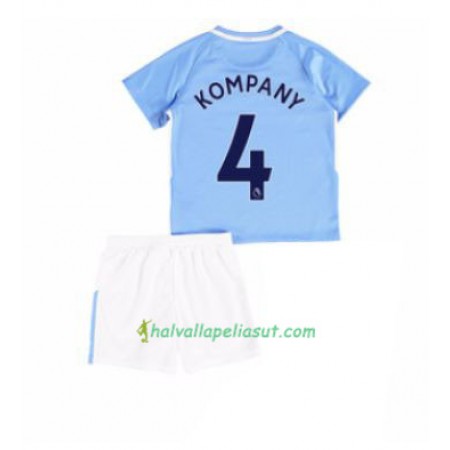 Jalkapallo Pelipaidat Manchester City Vincent Kompany 4 Lasten Kotipaita 2017-2018 Lyhythihainen