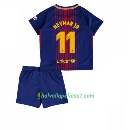 Jalkapallo Pelipaidat FC Barcelona Neymar Jr 11 Lasten Kotipaita 2017-2018 Lyhythihainen