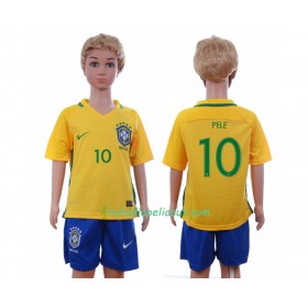 Jalkapallo Pelipaidat Brasilia Pele 10 Lasten Kotipaita 2016 Lyhythihainen
