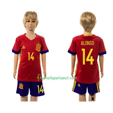 Jalkapallo Pelipaidat Espanja Alonso 14 Lasten Kotipaita 2016 Lyhythihainen