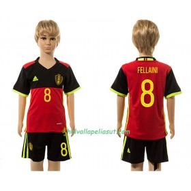 Jalkapallo Pelipaidat Belgia Fellaini 8 Lasten Kotipaita 2016 Lyhythihainen
