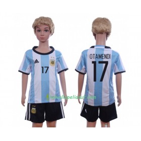 Jalkapallo Pelipaidat Argentiina Otamendi 17 Lasten Kotipaita 2016 Lyhythihainen